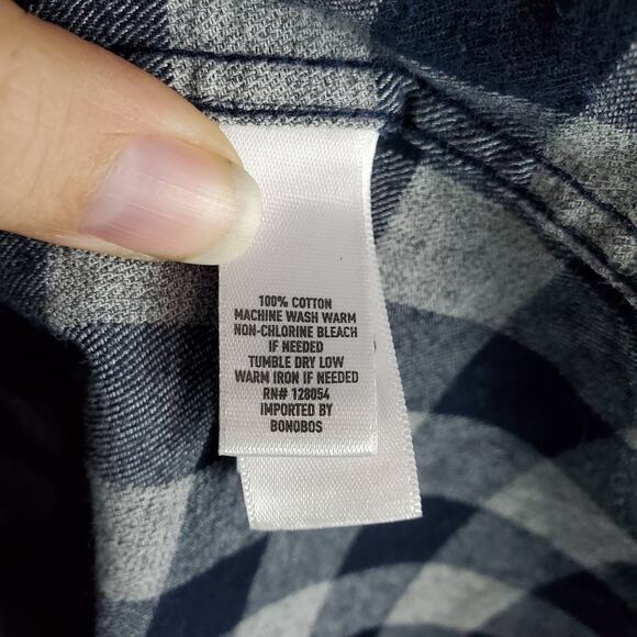 Bonobos Men's Blue Check Button Up Long Sleeve Prominent Fit Shirt Size 4XL Long - Picture 5 of 6